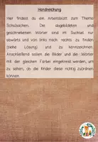 Vorschau - Spiele - ENGLISH School things riddle Rätsel Suchsel - Seite 1
