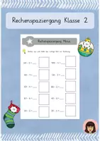 Vorschau - Arbeitsblätter - Rechenspaziergang Weihnachten 4-fach-differenziert - Deckblatt