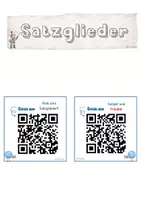 Vorschau - Arbeitsblätter - Satzglieder Merkplakate/ Tafelkarten mit QR Codes - Seite 1