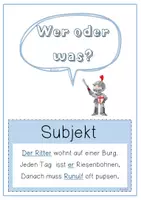 Vorschau - Arbeitsblätter - Satzglieder Merkplakate/ Tafelkarten mit QR Codes - Seite 3