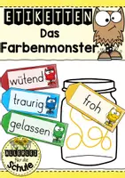 Vorschau - Anderer Materialtyp - Das Farbenmonster: Etiketten Gefühle – Grundschule (Klasse 1–2) - Deckblatt