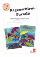 Vorschau - Mal- und Bastelvorlagen - Regenschirmparade - Malanleitung - Seite 1