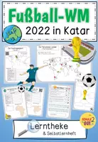 Vorschau - Arbeitsblätter - Fußball WM 2022 Katar/ Lerntheke / Selbstlernheft / Weltmeisterschaft - Deckblatt