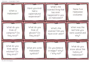 Vorschau - Stationenlernen - Halloween - Conversation Cards - Seite 2