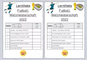 Vorschau - Arbeitsblätter - Fußball WM 2022 Katar/ Lerntheke / Selbstlernheft / Weltmeisterschaft - Seite 1