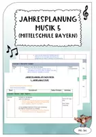 Vorschau - Stundenentwürfe - Jahresplanung Musik 5. Jahrgangsstufe - Mittelschule Bayern - Deckblatt