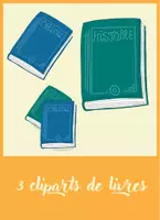 Aperçu - Apprentissages en autonomie - Kit pédagogique cliparts fournitures scolaires + livres - Page 1