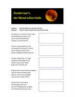 Vorschau - Arbeitsblätter - Dunkel war's, der Mond schien helle - Arbeit am Gedicht - Deckblatt