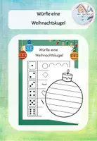 Vorschau - Mal- und Bastelvorlagen - Würfle eine Weihnachtskugel - Kunstprojekt zur Weihnachtszeit - Deckblatt