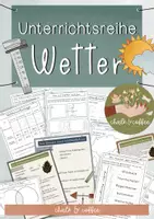 Vorschau - Unterrichtsreihen - Unterrichtsreihe Wetter - Arbeitsblätter, Experimente & Bastelanleitungen - Deckblatt