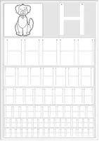 Vorschau - Arbeitsblätter - Buchstaben nachspuren H-F-N-R-T-U-D-B - Seite 1