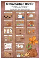 Vorschau - Stundenentwürfe - Stationsarbeit Herbst Klasse 1 - Deckblatt