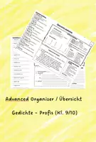 Vorschau - Arbeitsblätter - Advanced Organizer Übersicht Gedichte 10 Profis - Deckblatt