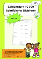 Vorschau - Arbeitsblätter - Schriftliche Division - Zahlenraum 10000 - GRATIS Übungsblatt - Deckblatt