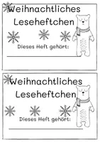 Vorschau - Arbeitsblätter - Weihnachtliches Leseheftchen Klasse 2/3 - Deckblatt