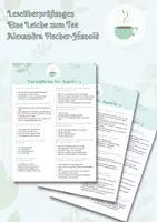 Vorschau - Arbeitsblätter - Leseüberprüfungen / Literaturtests Eine Leiche zum Tee - Deckblatt