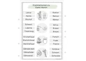 Vorschau - Fördermaterial/Inklusion - Sankt Martin Klammerkarten - Seite 1