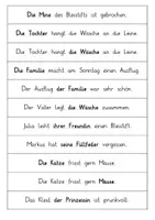 Vorschau - Arbeitsblätter - Satzstreifen Die vier Fälle des weiblichen Namenwortes/Nomens - Seite 3
