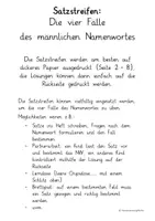 Vorschau - Arbeitsblätter - Materialpaket: Die vier Fälle des Namenwortes - Seite 2