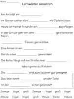 Vorschau - Arbeitsblätter - D: Sinnerfassend Lesen, Blicksprungübung (Karibu) #euroflocken - Seite 2