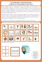 Vorschau - Spiele - Herbst und Halloween - Erzählkarten Schreibanlass Ferienplauderei - Deckblatt