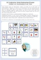 Vorschau - Spiele - Winter Weihnachten Silvester Erzählkarten - Deckblatt