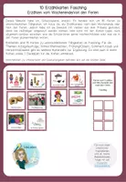 Vorschau - Spiele - Fasching - Erzählkarten, Schreibanlass - Deckblatt