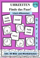 Vorschau - Spiele - Uhrzeiten SPARPAKET - 4 Spiele für den DaF-Unterricht - Seite 1