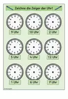 Vorschau - Stationenlernen - Uhr -Volle Stunden bis 12 (Folienkarten) - Seite 2