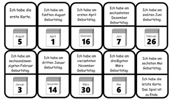 Vorschau - Spiele - Datum & Ordnungszahlen Ich habe wer hat - 6 Versionen schlicht - Seite 3