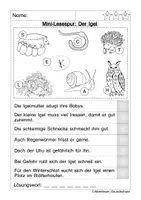 Vorschau - Arbeitsblätter - Lesespur Igel - Seite 3