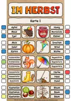 Vorschau - Arbeitsblätter - Deutsch: Herbst Klammerkarten - Seite 3