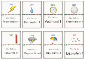 Vorschau - Spiele - Bildkarten DAZ Wortschatz Wetter Lesespiel - Seite 3