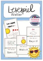 Vorschau - Spiele - Bildkarten DAZ Wortschatz Wetter Lesespiel - Deckblatt