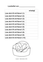 Vorschau - Arbeitsblätter - Gratiskostprobe Lies dich fit mit Nono - Seite 1