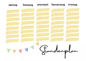 Vorschau - selbst erstellte Cliparts/Grafiken - Stundenplan - 4 verschiedene Designs - gratis - Seite 1