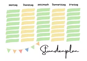 Vorschau - selbst erstellte Cliparts/Grafiken - Stundenplan - 4 verschiedene Designs - gratis - Seite 2