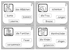 Vorschau - Arbeitsblätter - Sankt Martin - Sätze schreiben - Seite 1
