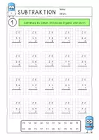 Vorschau - Arbeitsblätter - SUBTRAKTION / Arbeitsblätter (mit und ohne Übertrag) - Seite 2