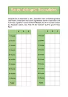 Vorschau - Spiele - Kartenziehspiel Einmaleins - Deckblatt
