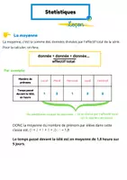 Aperçu - Préparation de séance / Séance complète - Les statistiques - leçon simplifiée - Page 1