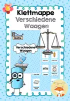 Vorschau - Fördermaterial/Inklusion - Klettmappe (Gewichte) - Verschiedene Waagen - Deckblatt