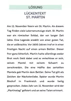 Vorschau - Arbeitsblätter - Lückentext St. Martin - Seite 1