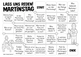Vorschau - Spiele - Martinstag Sprechanlässe Plauderbrett Spiel Sankt Martin - Seite 1