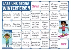 Vista previa - Juegos / Gamificación - Lass uns reden! Winterferien Spiel Deutsch Alemán - página 1