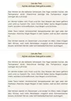 Vorschau - Arbeitsblätter - Leseverstehen Übung "Winter": richtig oder falsch - Deckblatt