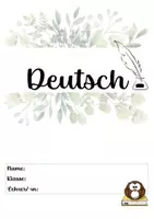 Vorschau - Arbeitsblätter - Deckblatt - Deutsch - Seite 1