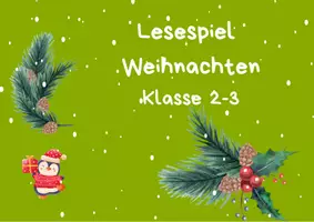 Vorschau - Spiele - Lesespiel Weihnachten Klasse 2-4 - Deckblatt