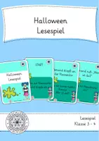 Vorschau - Spiele - Lustiges Lesespiel Halloween - Deckblatt