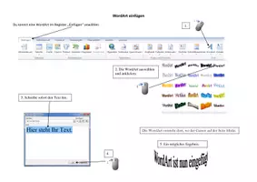 Vorschau - Arbeitsblätter - Word visuell - WordArt einfügen - Deckblatt